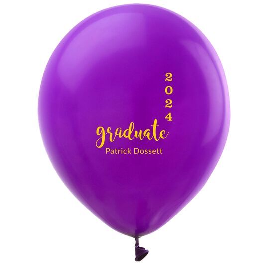 Graduate and Year Graduation Latex Balloons